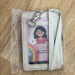 Teacher ID Card Holder with Lanyard